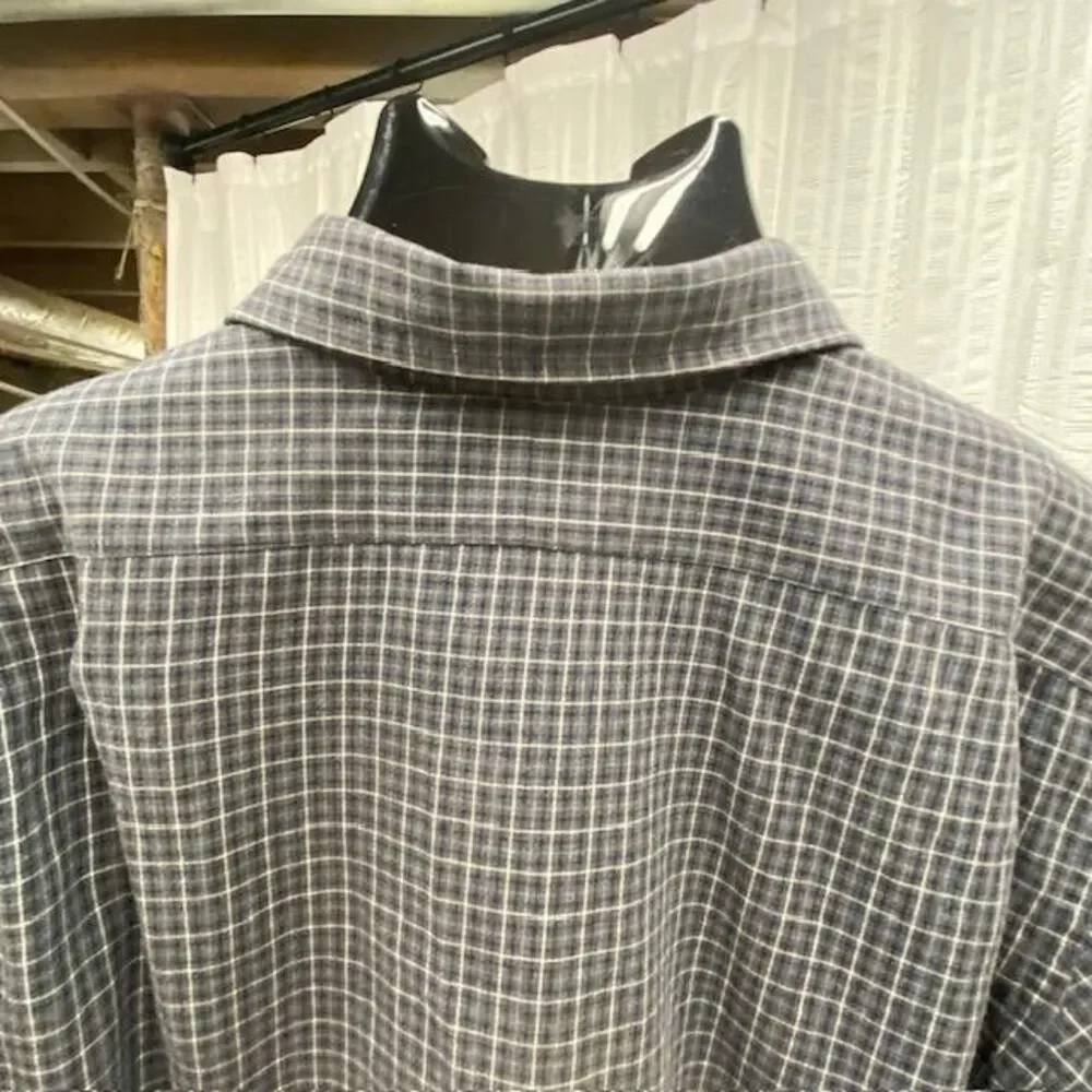 Polo Ralph Lauren XXL Classic Fit Gray Plaid Button Front Shirt Men's